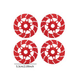 Maxbell 4 Pieces RC Brake Disc for Spare Parts Upgrades 1:7 1:8 RC Truck Hobby Model red