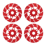 Maxbell 4 Pieces RC Brake Disc for Spare Parts Upgrades 1:7 1:8 RC Truck Hobby Model red