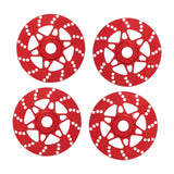 Maxbell 4 Pieces RC Brake Disc for Spare Parts Upgrades 1:7 1:8 RC Truck Hobby Model red