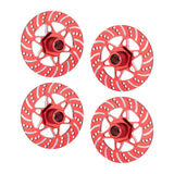 Maxbell 4 Pieces RC Brake Disc for Spare Parts Upgrades 1:7 1:8 RC Truck Hobby Model red