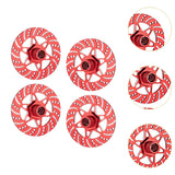 Maxbell 4 Pieces RC Brake Disc for Spare Parts Upgrades 1:7 1:8 RC Truck Hobby Model red