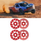 Maxbell 4 Pieces RC Brake Disc for Spare Parts Upgrades 1:7 1:8 RC Truck Hobby Model red