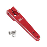 Maxbell 25T Servo Arm Sturdy Upgrade Replace RC Accessory for RC Car RC Vehicles DIY Red 1.5 inch