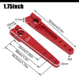 Maxbell 25T Servo Arm Sturdy Upgrade Replace RC Accessory for RC Car RC Vehicles DIY Red 1.75 inch