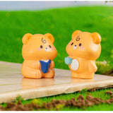 Maxbell Butter Bears Figurine Display Ornament Collectible Toy for Bedroom Shelf Desk reading
