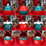 Maxbell Christmas Gift Bag Xmas Party Supplies Holiday Gift Wrap Friends Kids Adults Cylinder Red Deer