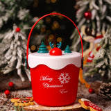 Maxbell Christmas Gift Bag Xmas Party Supplies Holiday Gift Wrap Friends Kids Adults Cylinder Red Deer