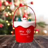 Maxbell Christmas Gift Bag Xmas Party Supplies Holiday Gift Wrap Friends Kids Adults Cylinder Red Snowman