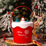 Maxbell Christmas Gift Bag Xmas Party Supplies Holiday Gift Wrap Friends Kids Adults Cylinder Red Snowman