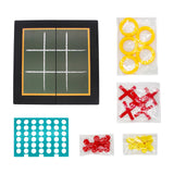 Maxbell 2 in 1 Borad Games Line up 4 Game and Tic Toe Game Foldable for Family Teens