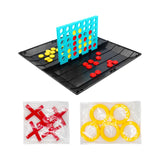 Maxbell 2 in 1 Borad Games Line up 4 Game and Tic Toe Game Foldable for Family Teens