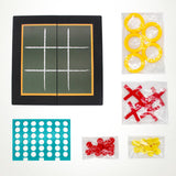 Maxbell 2 in 1 Borad Games Line up 4 Game and Tic Toe Game Foldable for Family Teens