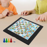 Maxbell Snake and Ladders Board Game Travel Game Portable for Family Adults Children