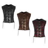Maxbell Samurai Armor Steampunk Chest Armor for Party Halloween Pirate black