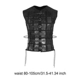 Maxbell Samurai Armor Steampunk Chest Armor for Party Halloween Pirate black