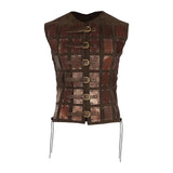 Maxbell Samurai Armor Steampunk Chest Armor for Party Halloween Pirate brown