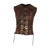 Maxbell Samurai Armor Steampunk Chest Armor for Party Halloween Pirate brown