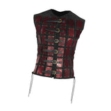 Maxbell Samurai Armor Steampunk Chest Armor for Party Halloween Pirate red