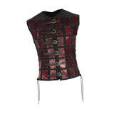 Maxbell Samurai Armor Steampunk Chest Armor for Party Halloween Pirate red