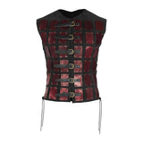 Maxbell Samurai Armor Steampunk Chest Armor for Party Halloween Pirate red