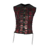 Maxbell Samurai Armor Steampunk Chest Armor for Party Halloween Pirate red