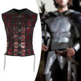 Maxbell Samurai Armor Steampunk Chest Armor for Party Halloween Pirate red