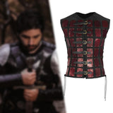 Maxbell Samurai Armor Steampunk Chest Armor for Party Halloween Pirate red