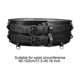 Maxbell Medieval Wide Waist Belt PU Leather Renaissances Belt for Stage Show Dress up Black