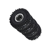 Maxbell 4Pcs RC Car Wheels and Tires 1.0" RC Crawler Car Tires for SCX24 1:24 RC Car Black
