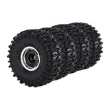 Maxbell 4Pcs RC Car Wheels and Tires 1.0" RC Crawler Car Tires for SCX24 1:24 RC Car Black