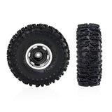 Maxbell 4Pcs RC Car Wheels and Tires 1.0" RC Crawler Car Tires for SCX24 1:24 RC Car Black