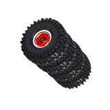 Maxbell 4Pcs RC Car Wheels and Tires 1.0" RC Crawler Car Tires for SCX24 1:24 RC Car Red