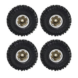 Maxbell 4Pcs RC Car Wheels and Tires 1.0" RC Crawler Car Tires for SCX24 1:24 RC Car Brown