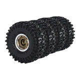 Maxbell 4Pcs RC Car Wheels and Tires 1.0" RC Crawler Car Tires for SCX24 1:24 RC Car Brown