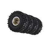 Maxbell 4Pcs RC Car Wheels and Tires 1.0" RC Crawler Car Tires for SCX24 1:24 RC Car Brown