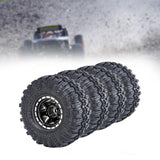Maxbell 4Pcs 1.0 inch Wheel Tires Set RC Crawler Car Tires for SCX24 1/24 RC Crawler Black