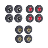 Maxbell 4Pcs 1.0 inch Wheel Tires Set RC Crawler Car Tires for SCX24 1/24 RC Crawler Black