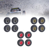 Maxbell 4Pcs 1.0 inch Wheel Tires Set RC Crawler Car Tires for SCX24 1/24 RC Crawler Black