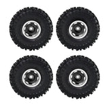 Maxbell 4Pcs 1.0 inch Wheel Tires Set RC Crawler Car Tires for SCX24 1/24 RC Crawler Black