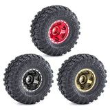 Maxbell 4Pcs 1.0 inch Wheel Tires Set RC Crawler Car Tires for SCX24 1/24 RC Crawler Black