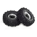 Maxbell 4Pcs 1.0 inch Wheel Tires Set RC Crawler Car Tires for SCX24 1/24 RC Crawler Black
