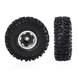 Maxbell 4Pcs 1.0 inch Wheel Tires Set RC Crawler Car Tires for SCX24 1/24 RC Crawler Black