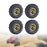 Maxbell 4Pcs 1.0 inch Wheel Tires Set RC Crawler Car Tires for SCX24 1/24 RC Crawler Dark Brown