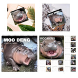 Maxbell Hippopotamuses 2025 Calendar Christmas Calendar Gift Hippos Monthly Calender Style A