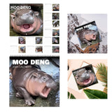 Maxbell Hippopotamuses 2025 Calendar Christmas Calendar Gift Hippos Monthly Calender Style A
