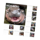 Maxbell Hippopotamuses 2025 Calendar Christmas Calendar Gift Hippos Monthly Calender Style A