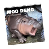 Maxbell Hippopotamuses 2025 Calendar Christmas Calendar Gift Hippos Monthly Calender Style B