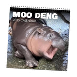 Maxbell Hippopotamuses 2025 Calendar Christmas Calendar Gift Hippos Monthly Calender Style B