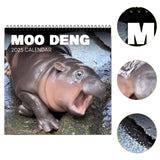 Maxbell Hippopotamuses 2025 Calendar Christmas Calendar Gift Hippos Monthly Calender Style B