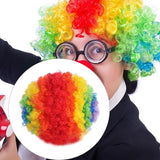 Maxbell Fan Wig Multicolor Colorful Clown Afro Wig for Adults Kids Halloween